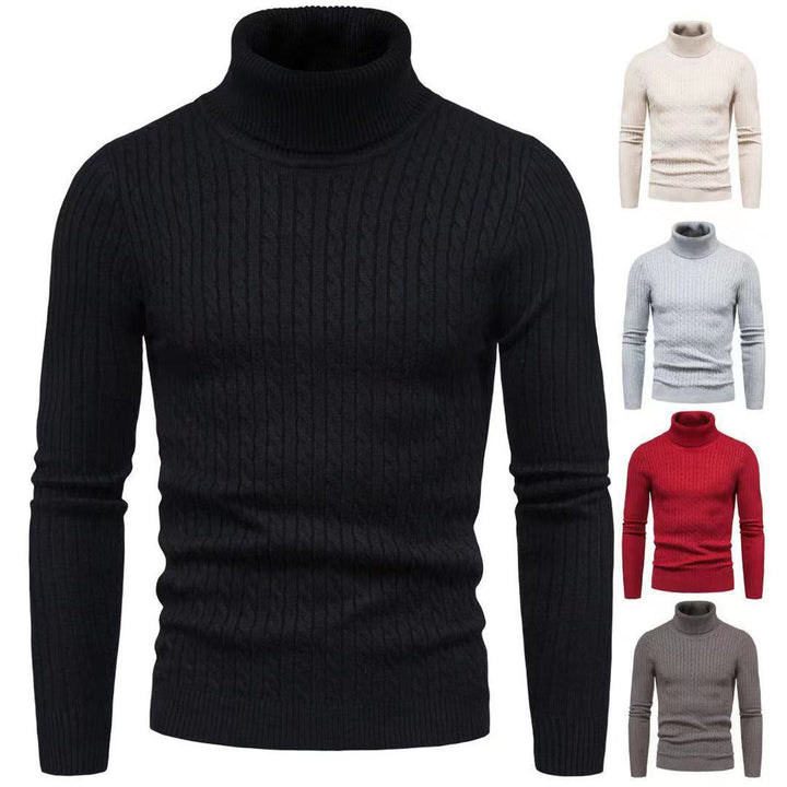 Herren Rollkragenpulli mit strukturiertem Zopfmuster Drune