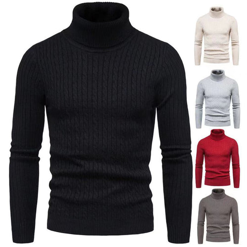 Herren Rollkragenpulli mit strukturiertem Zopfmuster Drune