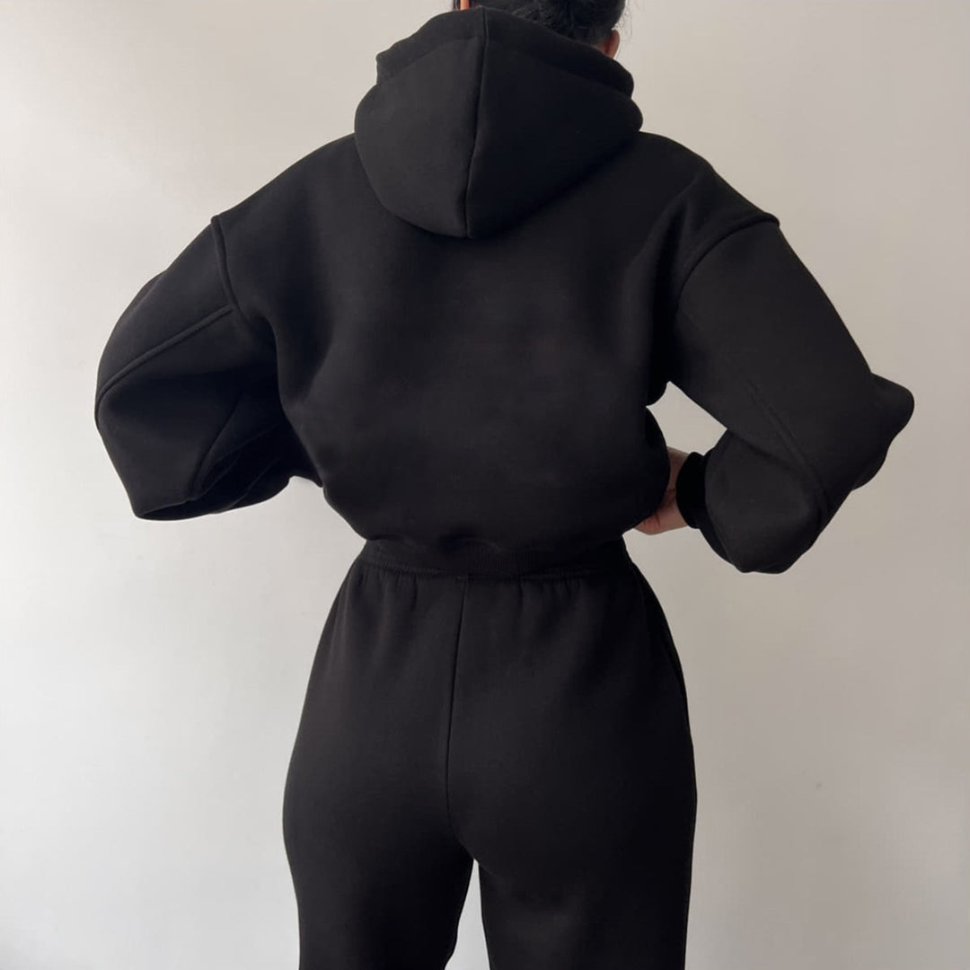 Damen modisches und lässiges Hoodie-Set mit weitem Schnitt Drune