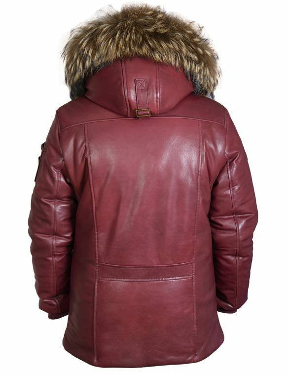 Herren Winterparka mit luxuriösem Kunstpelzkragen und wärmendem Futter Drune