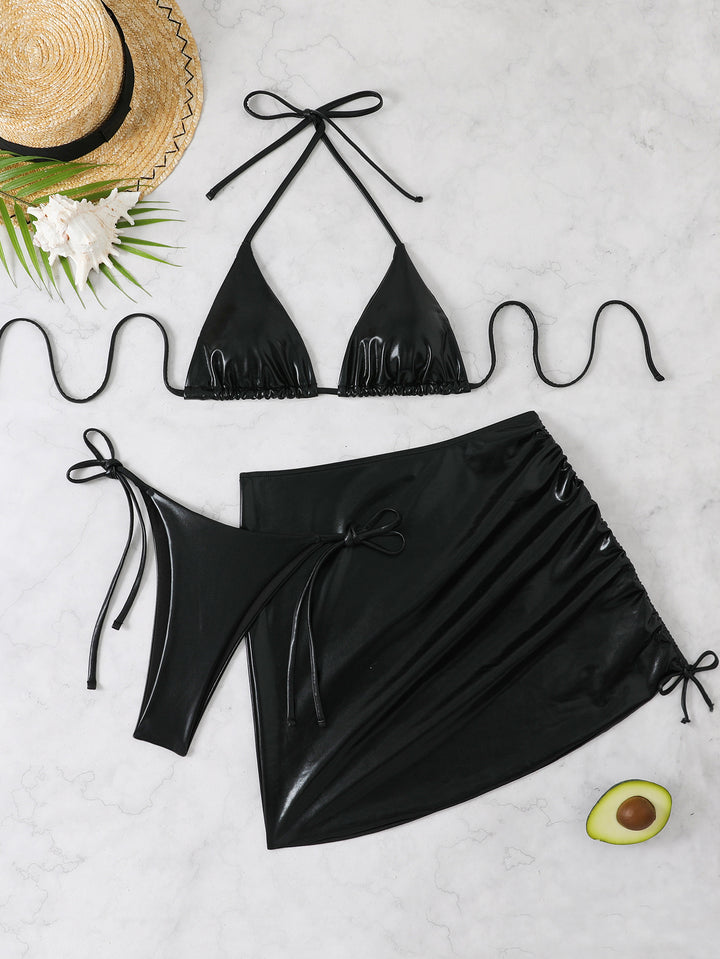 Damen Triangel-Bikini mit raffiniertem Wickelrock Drune