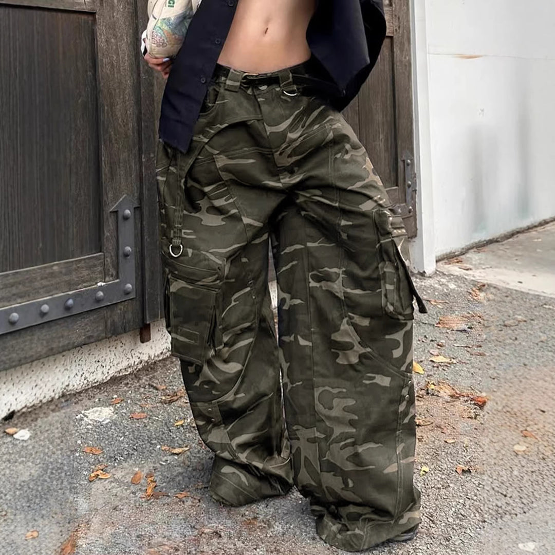 Damen Cargo-Hose im lässigen Camouflage-Stil mit großzügigen Taschen Drune
