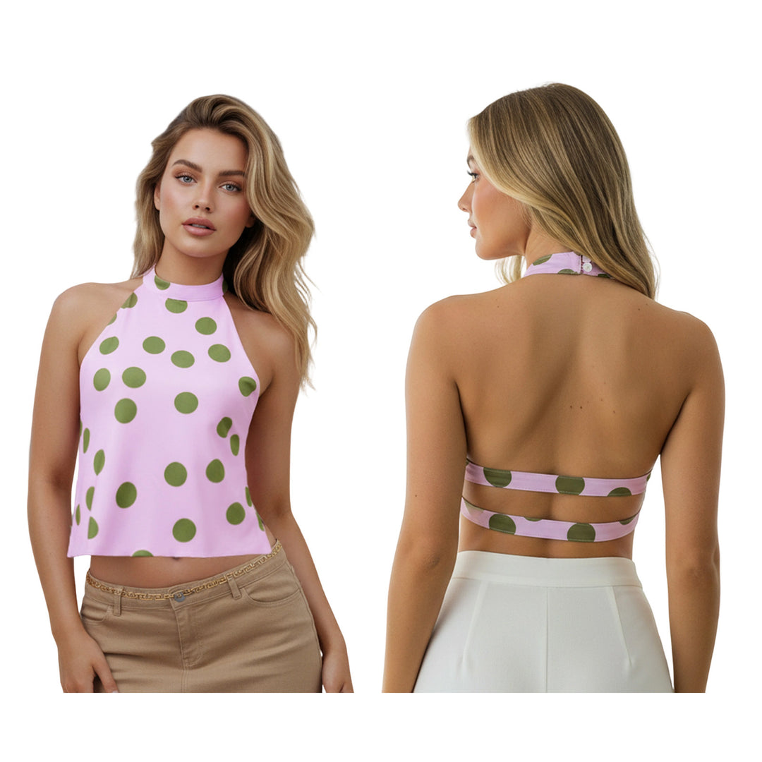 Damen Haltertop mit blühendem Design Drune