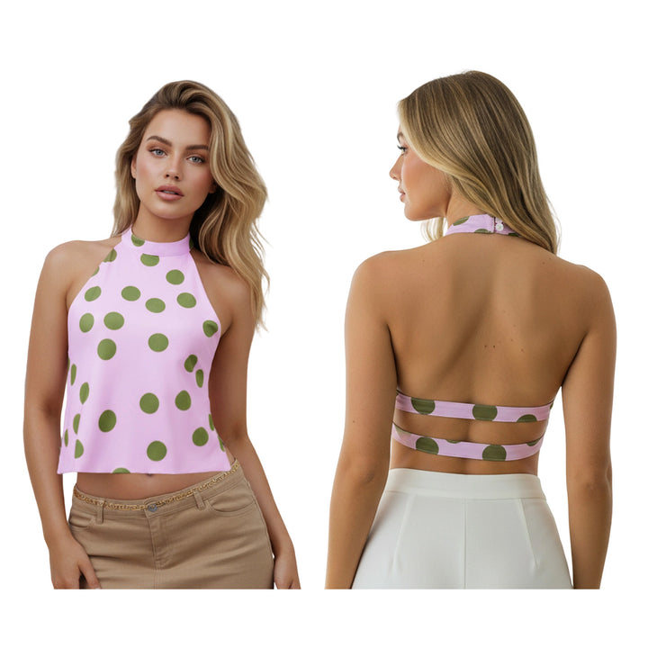 Damen Haltertop mit blühendem Design Drune