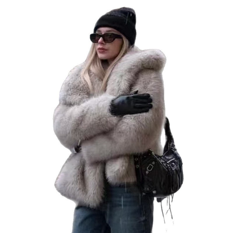Damen Kuscheliger Winterjacke mit oversized Schnitt Drune