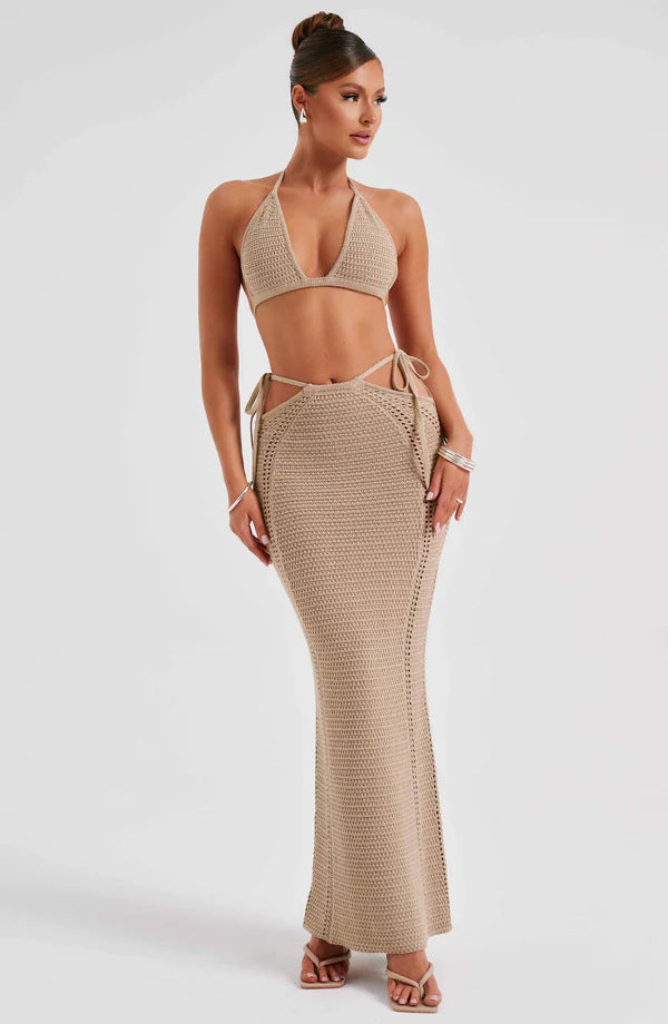 Damen Häkel-Bikini mit Maxi-Rock Drune