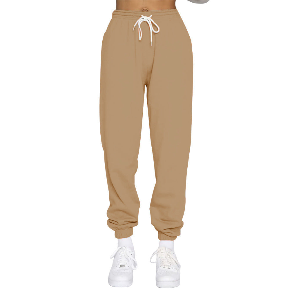 Damen Komfortable Jogginghose mit verstellbarem Bund und elastischen Bündchen Drune