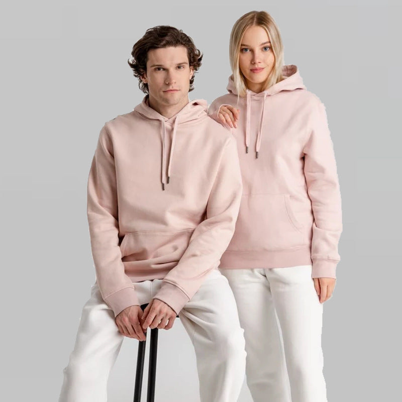 Unisex nan minimalistischer Heavyweight Kapuzenpullover aus French‑Terry mit verdeckter Kängurutasche und schmaler Silhouette Drune