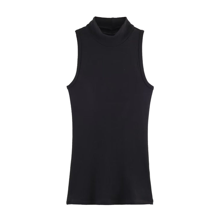 Damen Rollkragen-Tanktop aus weichem Stretch-Material Drune