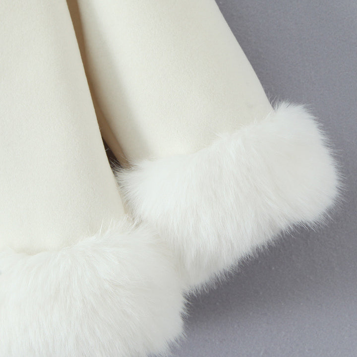 Damen elegante Kunstfelljacke mit weichem Kragen und modernen Details Drune