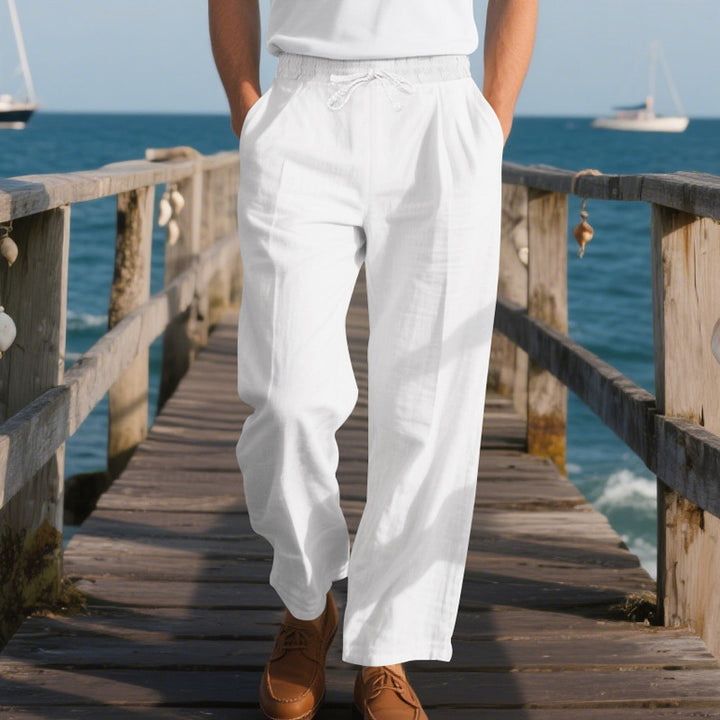 Herren Bequeme Strandhose mit verstellbarem Kordelzug Drune