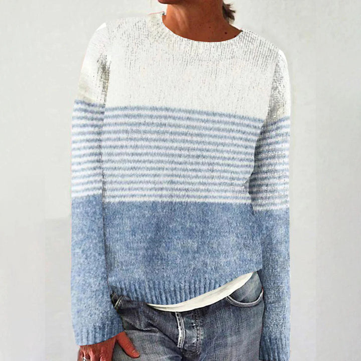 Damen Pullover mit modischem Streifenmuster und weichem Material Drune