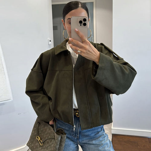 Damen Oversize-Camouflagejacke Drune