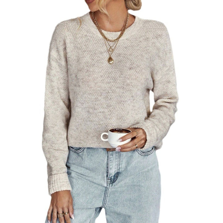 Damen Kuscheliger Strickpullover mit hohem Rundhalsausschnitt und feiner Struktur Drune