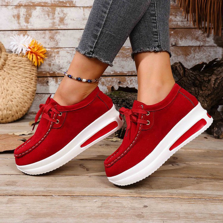 Damen Keil-Sneaker im Mokassin-Stil mit dämpfender Luftkissen-Plateausohle Drune