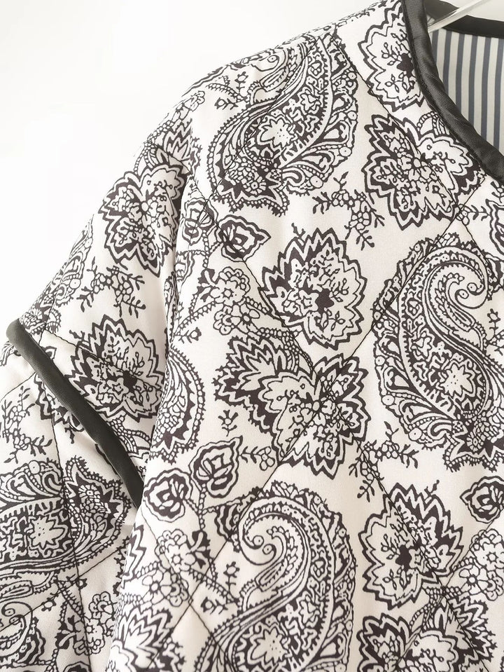Damen modische Quiltjacke mit einzigartigem Paisleymuster Drune