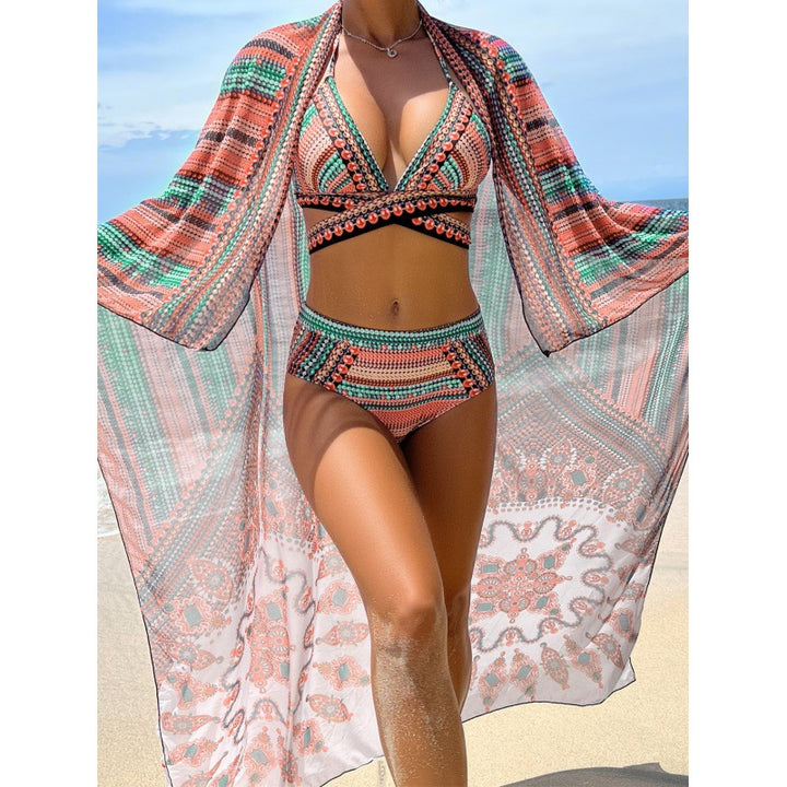 Damen Hochwertiger Bikini-Set mit einzigartigem Muster Drune