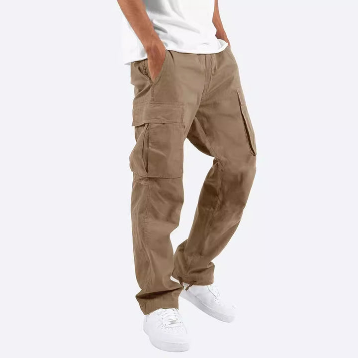 Herren nan lässige Baumwoll Cargo-Hose mit Multi-Taschen und verstellbarem Saum Drune