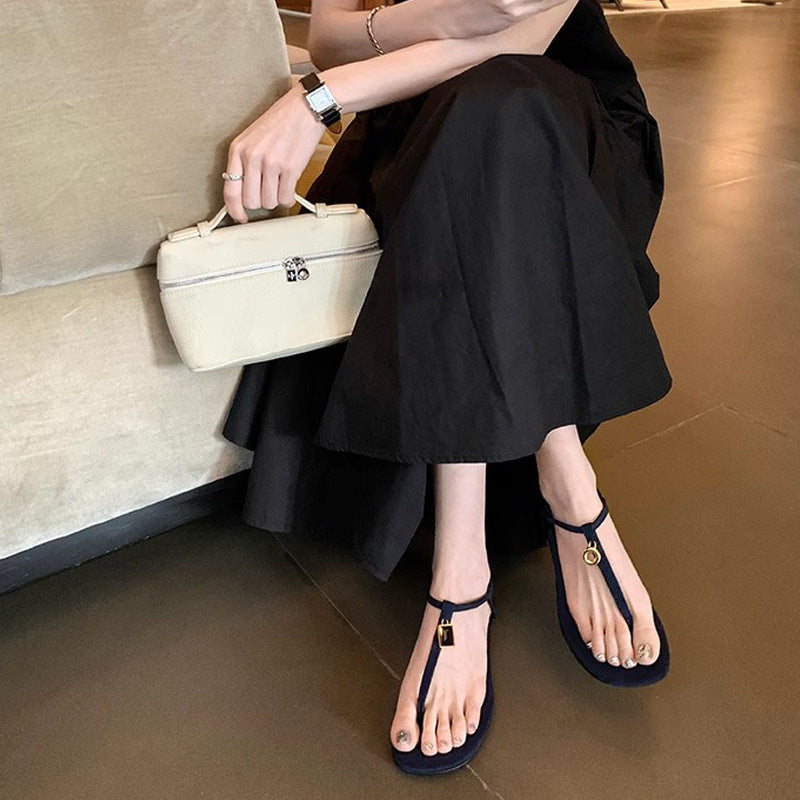 Damen Lederige Sandalen Drune