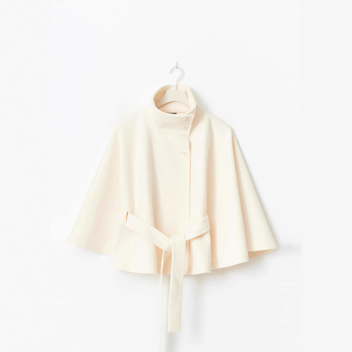 Damen Relaxed Fit Umhangjacke mit Bindegürtel Drune