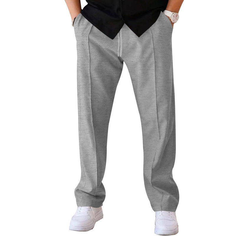 Herren nan Jogginghose in Chino-Optik mit Bügelfalte und Tunnelzug Drune