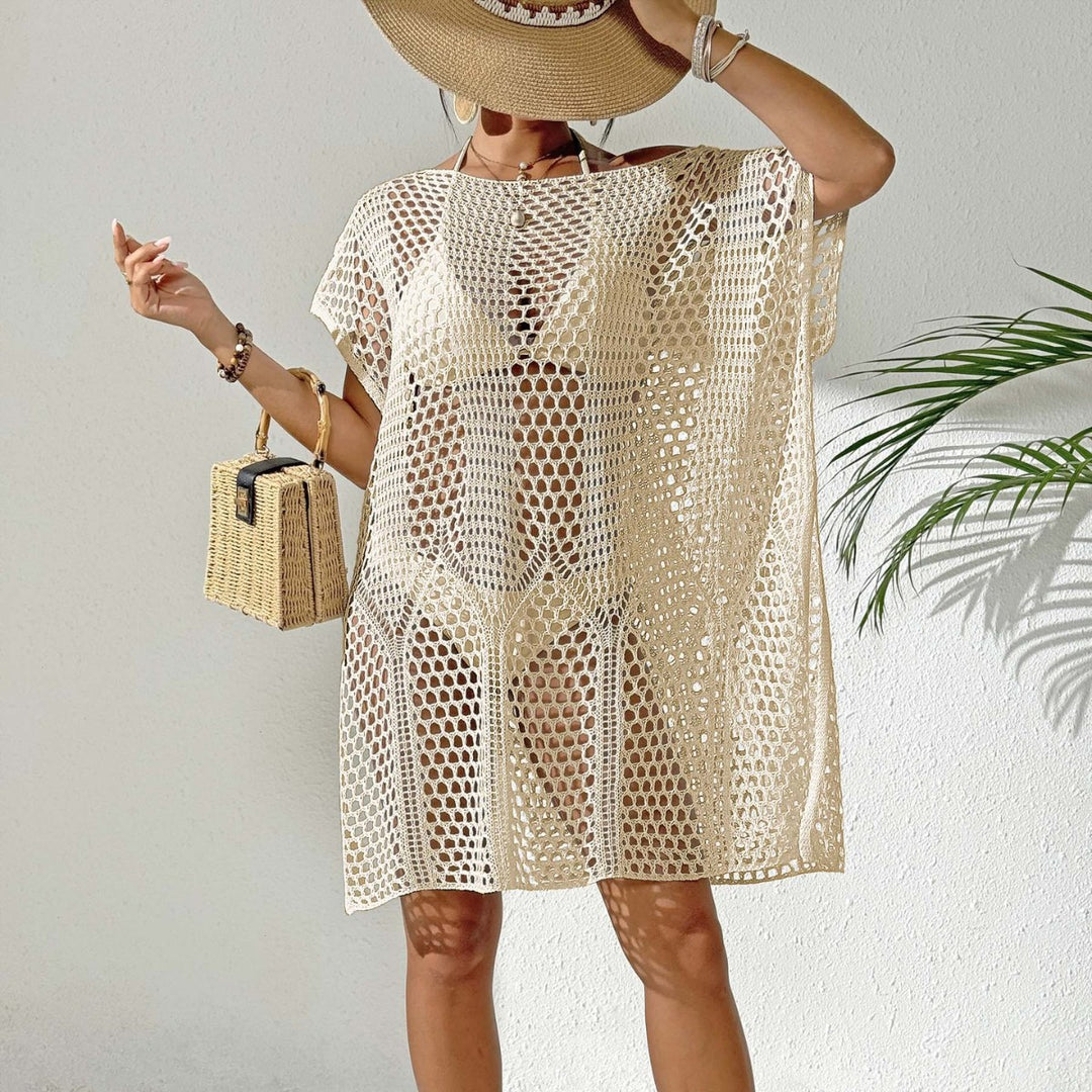 Damen eleganter häkel Strandüberwurf Drune