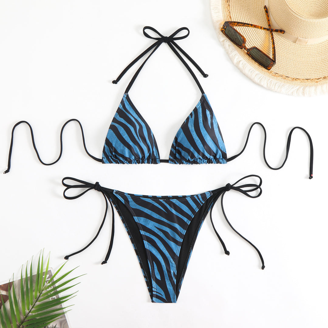 Damen Triangel-Bikini mit verstellbaren Schnürdetails Drune