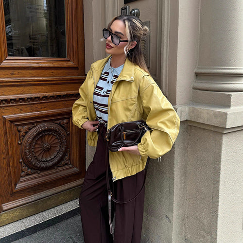 Damen Trendige Oversized Jacke Drune