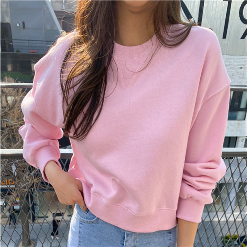 Damen lässiger Sweatshirt mit voluminösen Ärmeln Drune