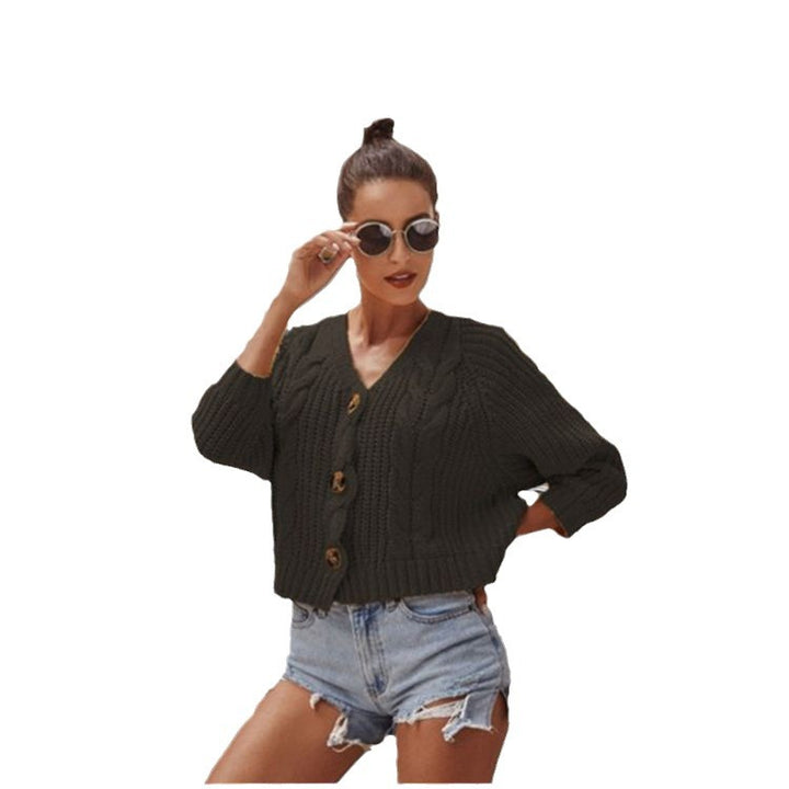 Damen Grobstrick-Cardigan mit knöpfbaren Details und lässigem Schnitt Drune