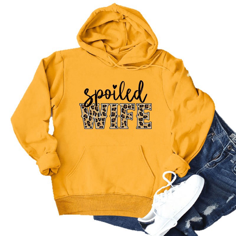 Damen Kapuzenpullover mit kreativem und elegantem Schriftzug Drune