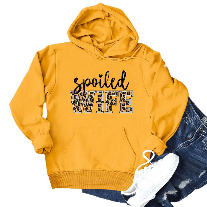 Damen Kapuzenpullover mit kreativem und elegantem Schriftzug Drune