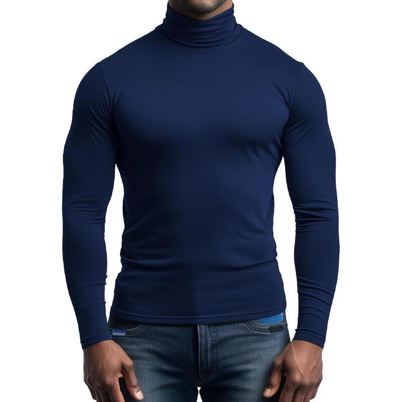 Herren atmungsaktives Rollkragen-T-Shirt aus weichem Jersey Drune