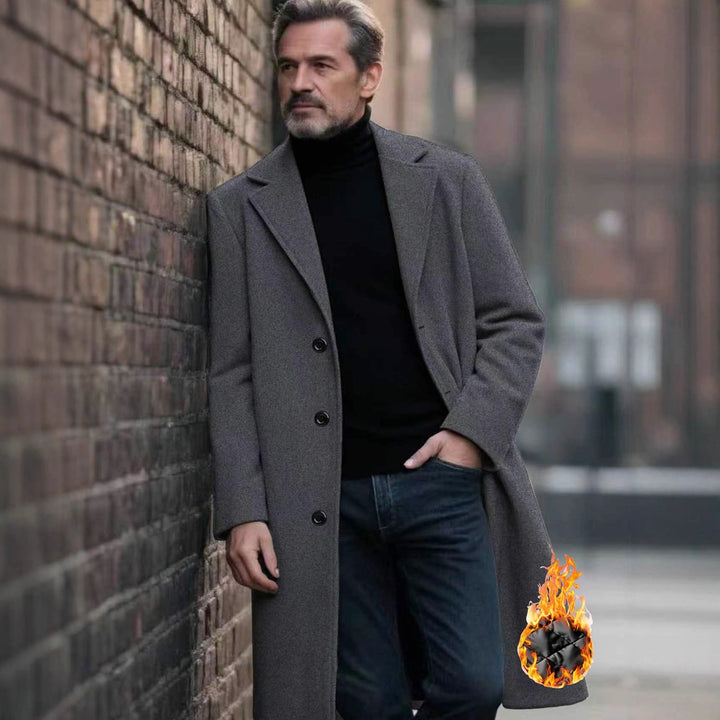 Herren eleganter Wollmantel Drune