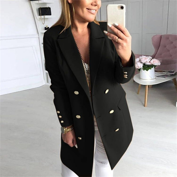Damen eleganter Blazer mit doppelter Knopfleiste und modernem Schnitt Drune