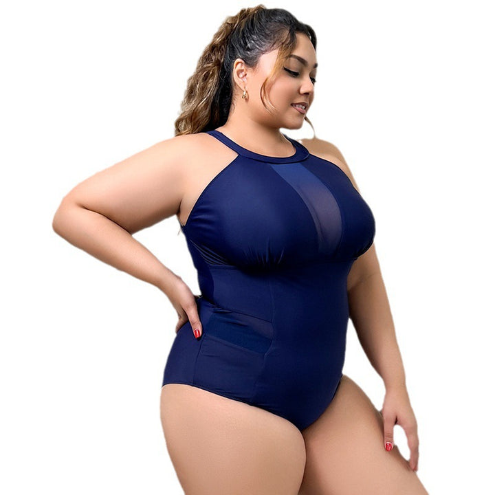 Damen Einteiler Badeanzug mit raffinierter Transparent-Einlage und seitlichen Einsätzen Drune