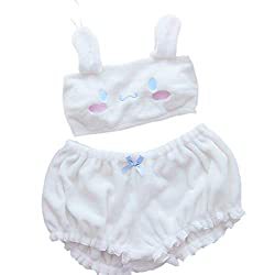 Damen Kuschelndes Pyjama-Set mit Tiermotiven und zarten Rüschen Drune