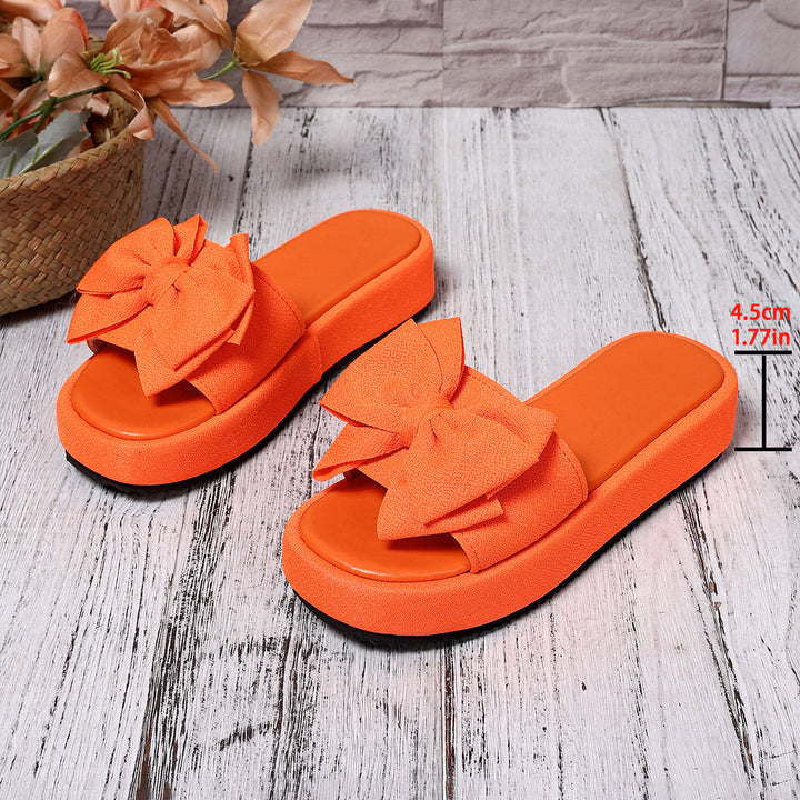 Damen modische Plateau-Sandalen mit decorative Schleifenverzierung Drune