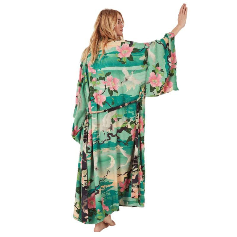Damen Maxi-Kleid im Boho-Stil Drune