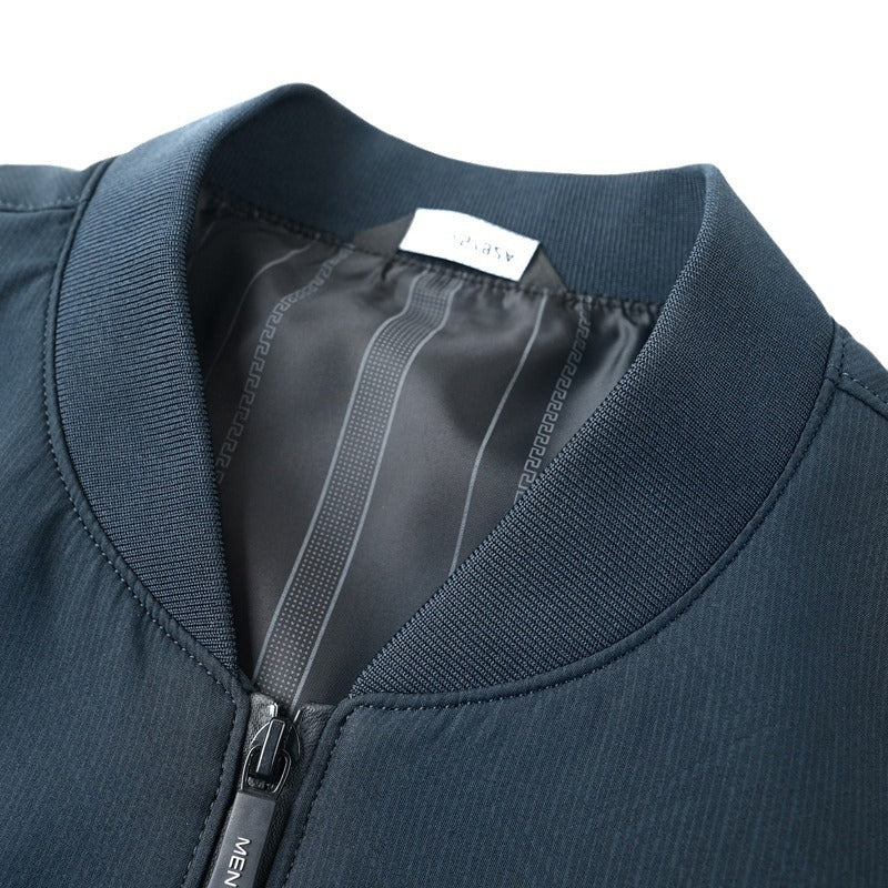 Herren Übergangsjacke aus atmungsaktivem Stoff mit modernem Stehkragen und praktischen Taschen Drune