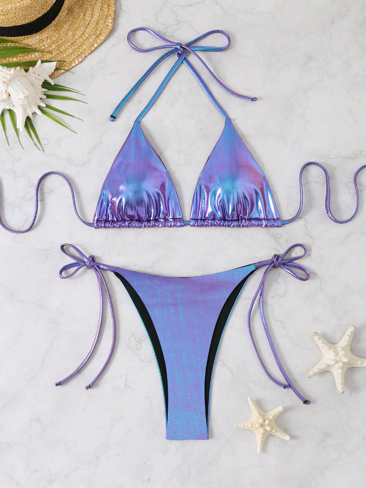 Damen Triangel-Bikini-Set mit verstellbaren Bändern Drune