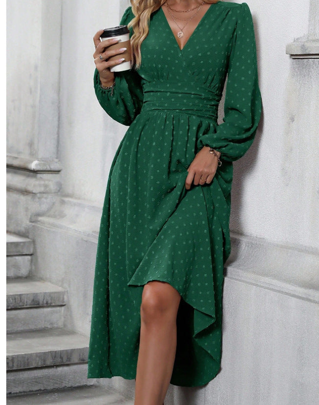 Damen Maxikleid mit eleganter Wickeloptik Drune
