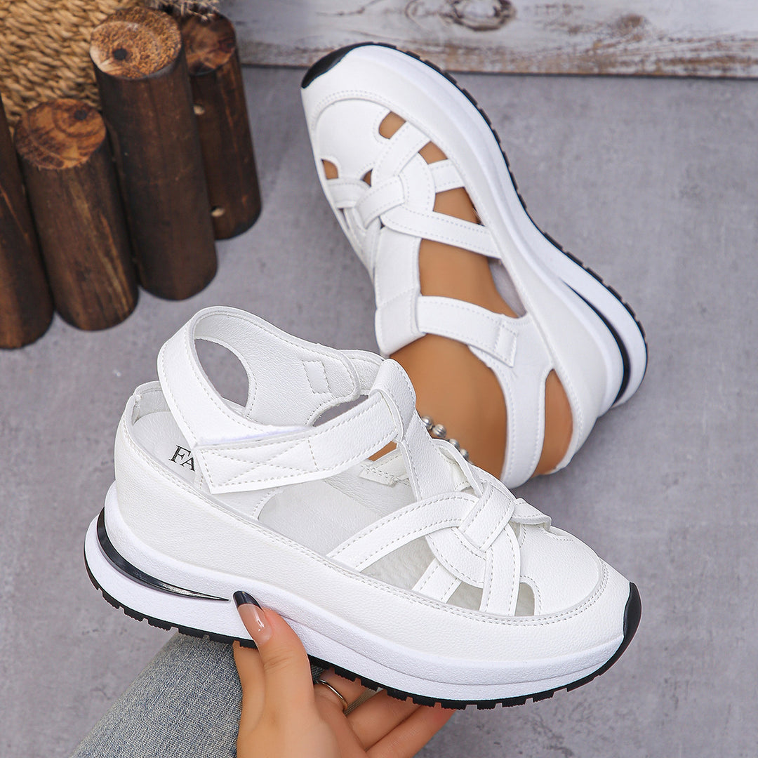 Damen sportliche Sandalen mit atmungsaktivem Obermaterial und rutschfester Sohle Drune