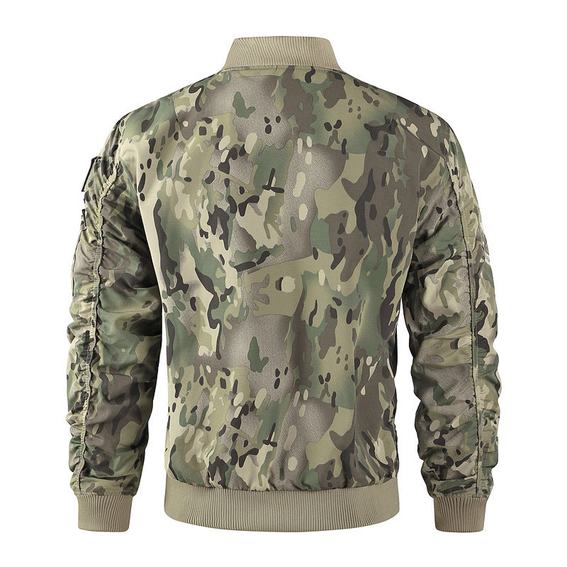 Herren nan klassische Bomberjacke im Pilotendesign mit Multifunktionstaschen und robustem Reißverschluss Drune