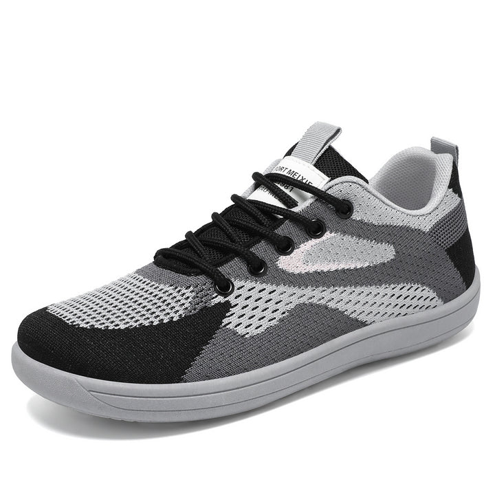 Damen nan leichter atmungsaktiver Strick-Freizeitsneaker mit elastischer Schnürung und stoßdämpfender EVA-Zwischensohle Drune