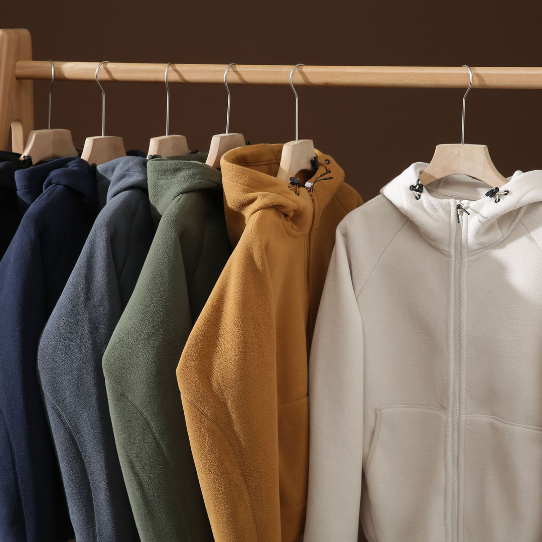 Damen Fleecejacke mit innovativem Kapuzen-Design und praktischen Taschen Drune