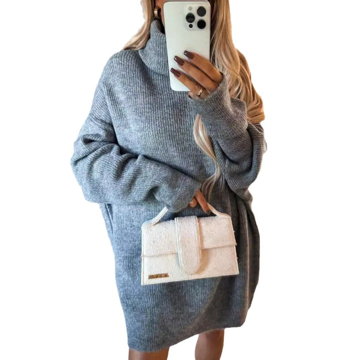 Damen lässiger Strickpullover mit oversized Ärmeln und luftiger Maschenstruktur Drune
