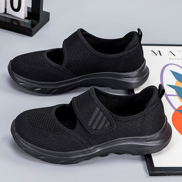 Damen Leichte Komfort-Sneaker mit Klettverschluss Drune