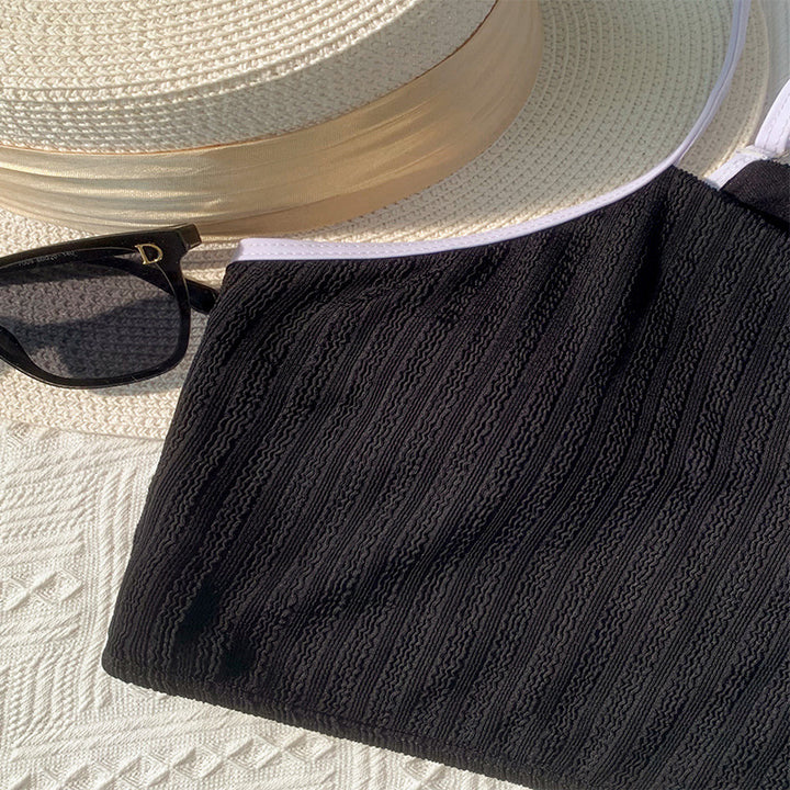 Damen zwei-teiliges Bikini-Set mit hoch tailliertem Unterteil und sportlichem Rücken Drune