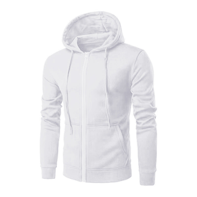 Herren nan Slim-Fit Kapuzensweatjacke mit mittigem Reißverschluss, doppellagiger Kapuze und praktischen Eingrifftaschen Drune